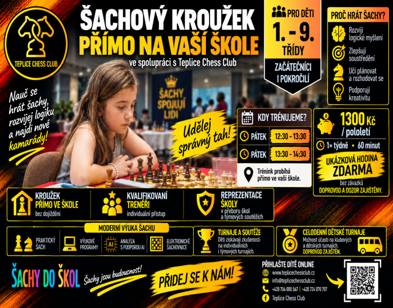 Šachy do škol startují v Teplicích!